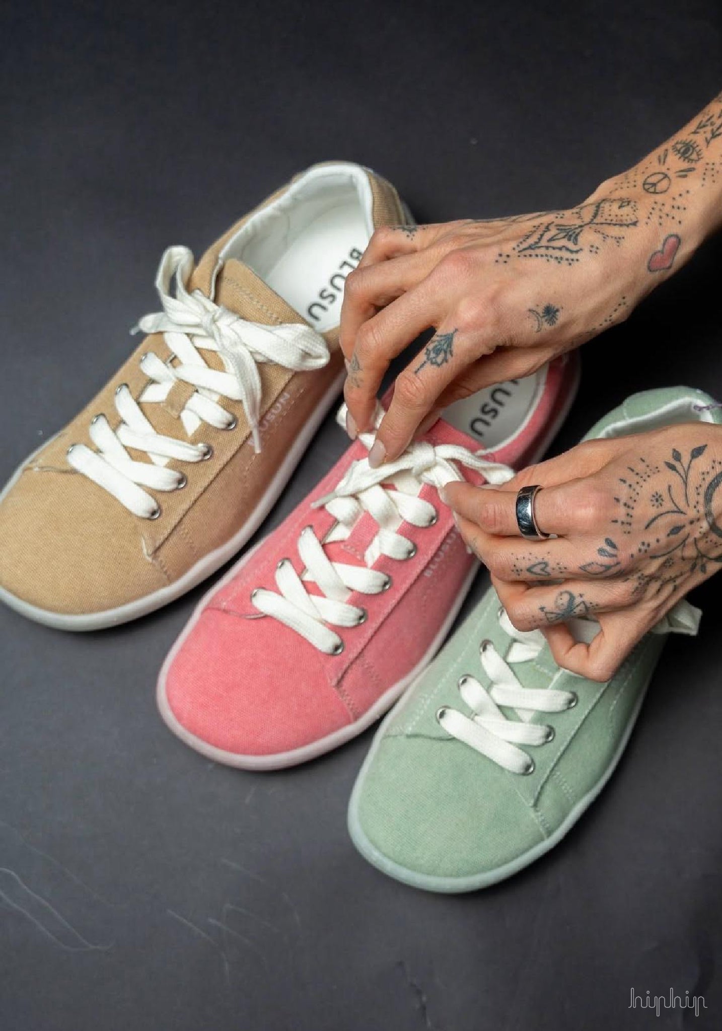 Teniși Barefoot femei din bumbac - Pink