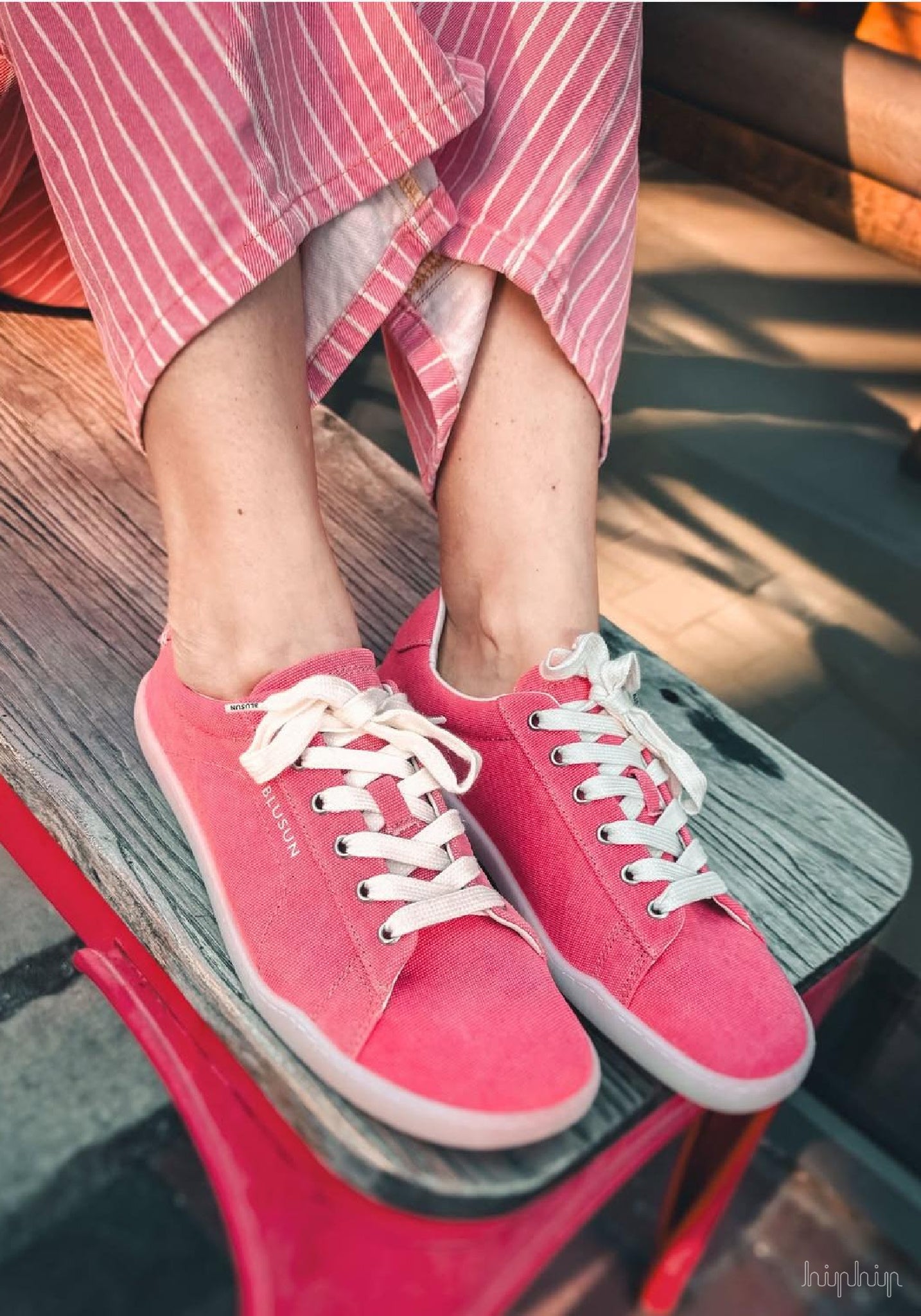 Teniși Barefoot femei din bumbac - Pink