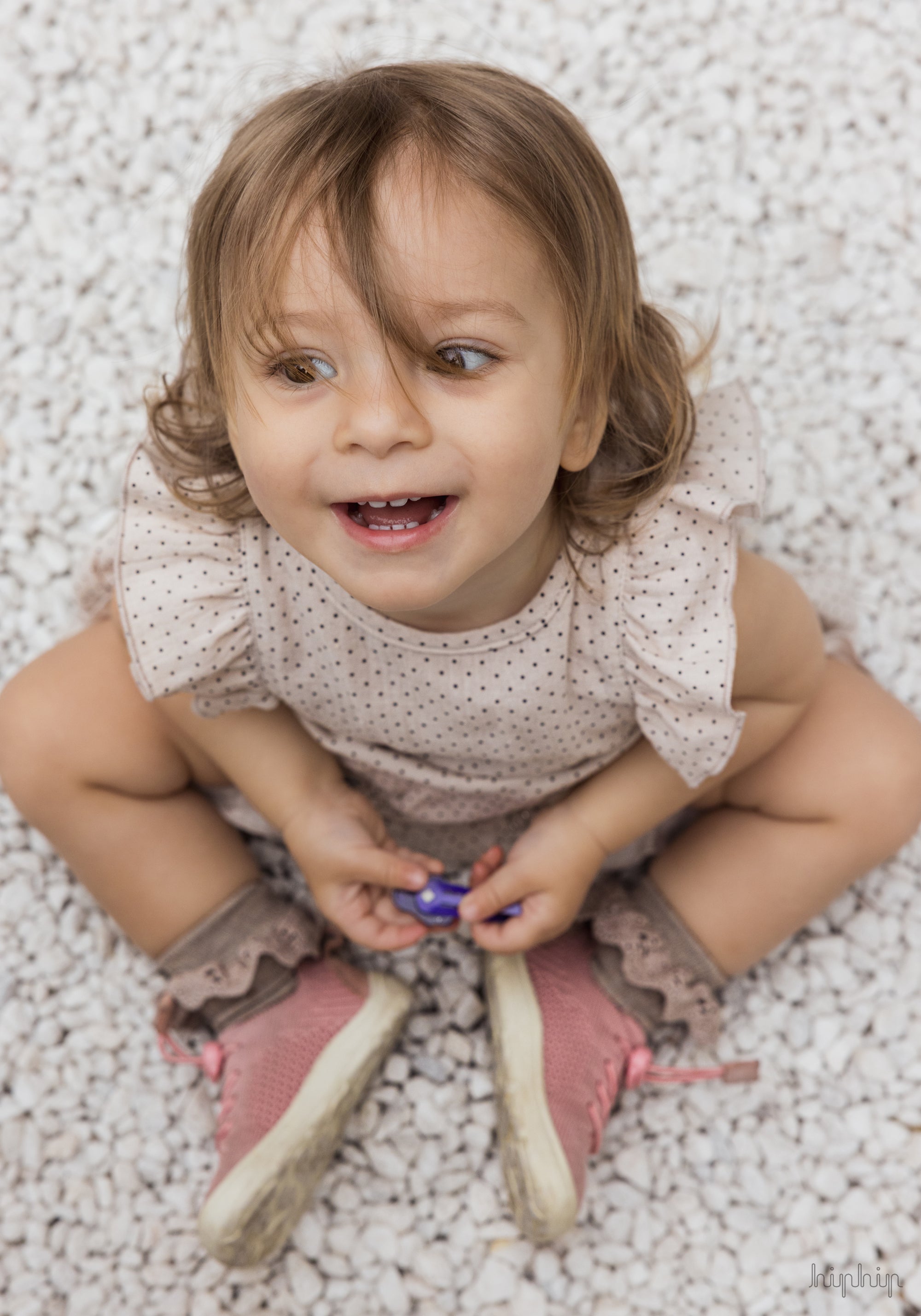 Summersuit din muselină dublă de bumbac - Sand Dots