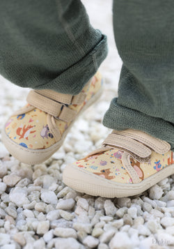 Teniși Barefoot Wide din bumbac - Dud Bear Beige