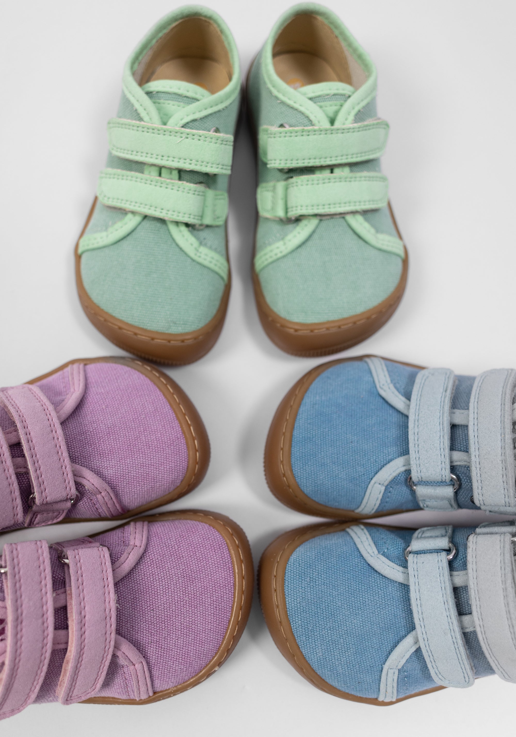 Teniși Barefoot Wide din bumbac - Dud Mint