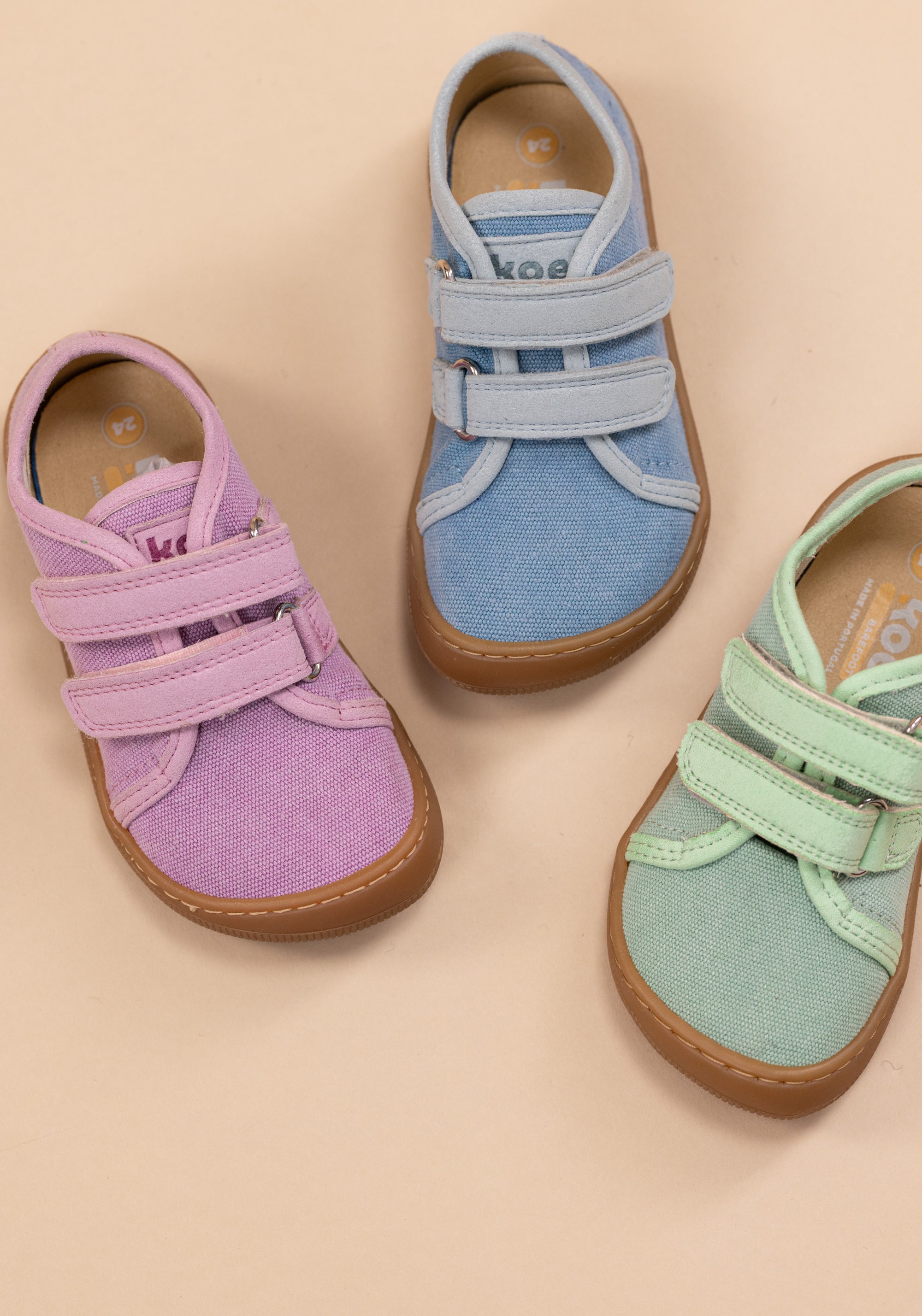 Teniși Barefoot Wide din bumbac - Dud Mint