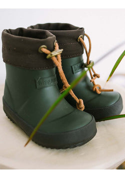 Thermo Cizme de cauciuc îmblănite First Step - Green