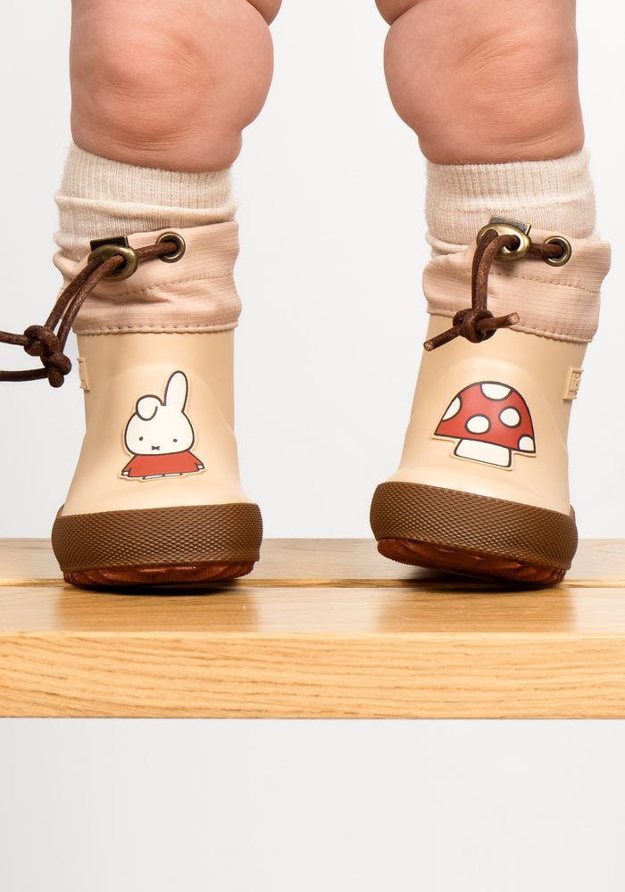 Thermo Cizme de cauciuc îmblănite First Step - Miffy Cream