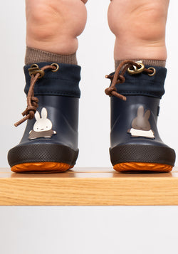 Thermo Cizme de cauciuc îmblănite First Step - Miffy Dark Navy