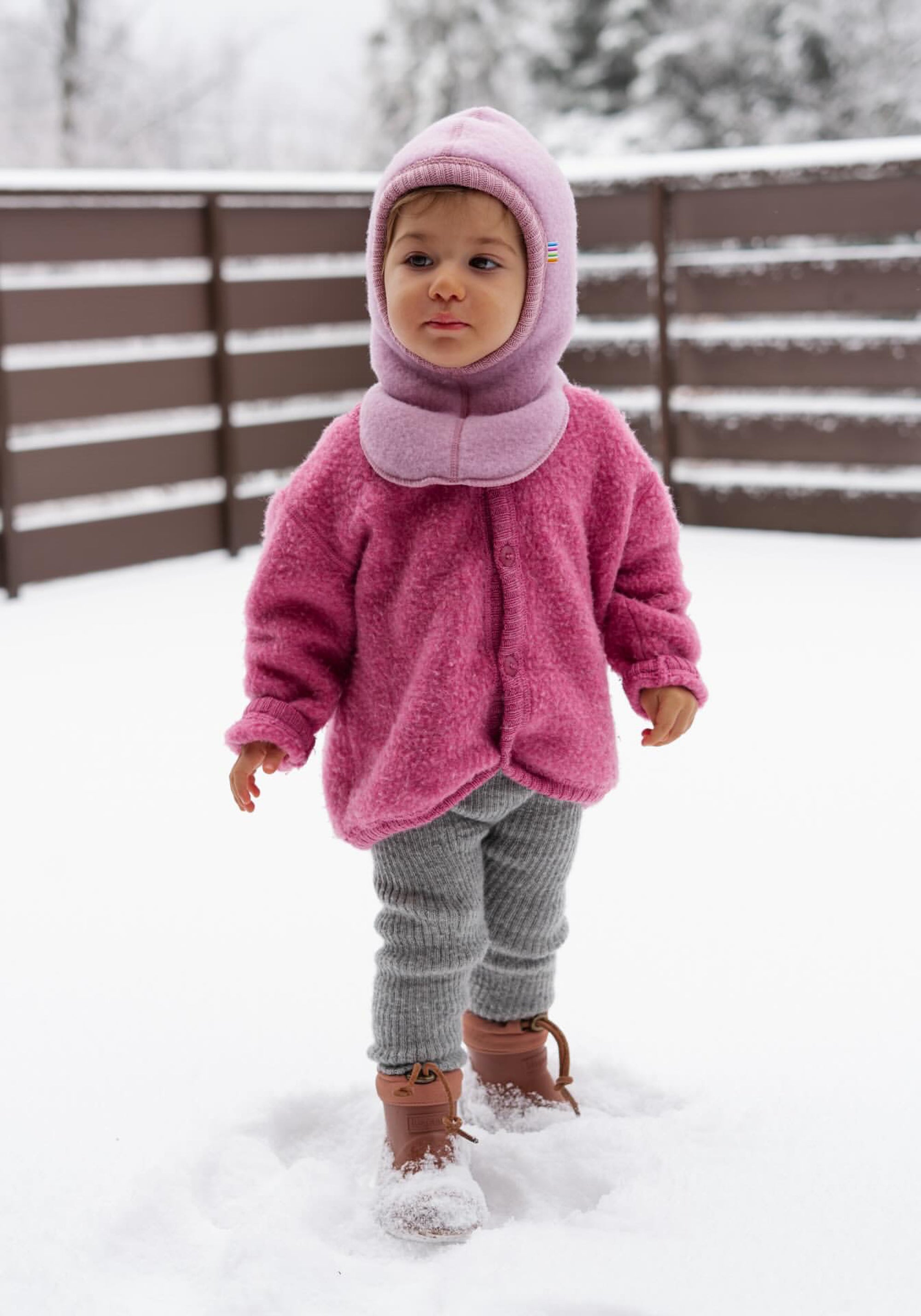 Thermo Cizme de cauciuc îmblănite First Step - Old Rose