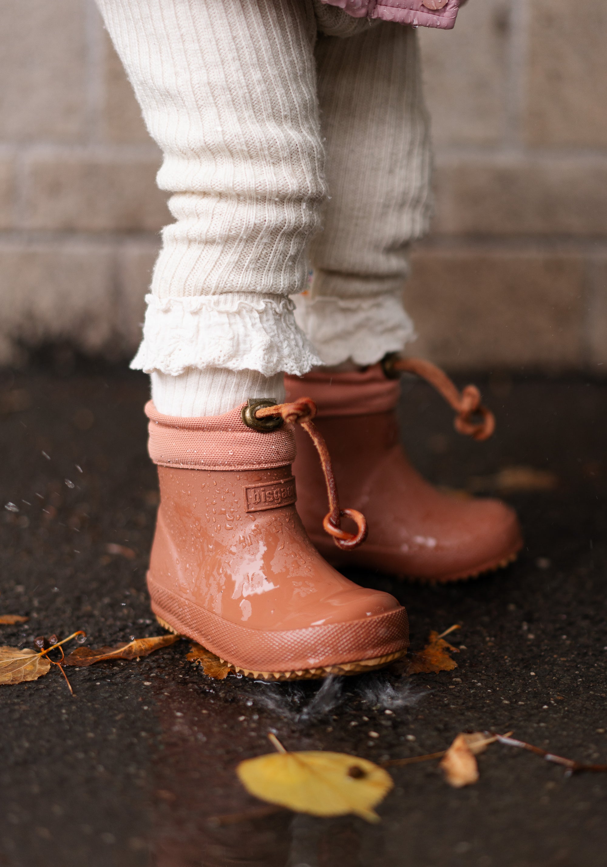 Thermo Cizme de cauciuc îmblănite First Step - Old Rose