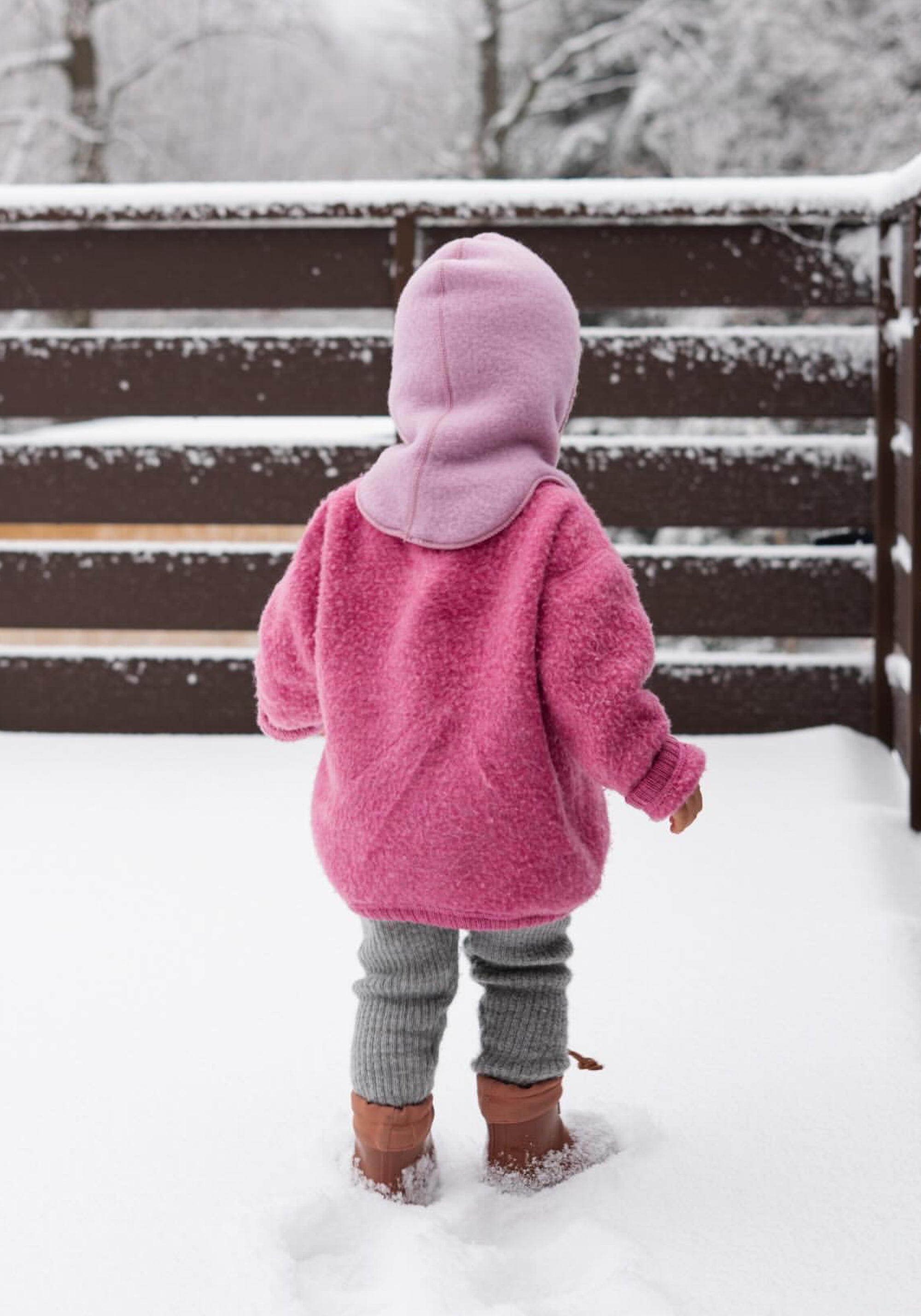 Thermo Cizme de cauciuc îmblănite First Step - Old Rose