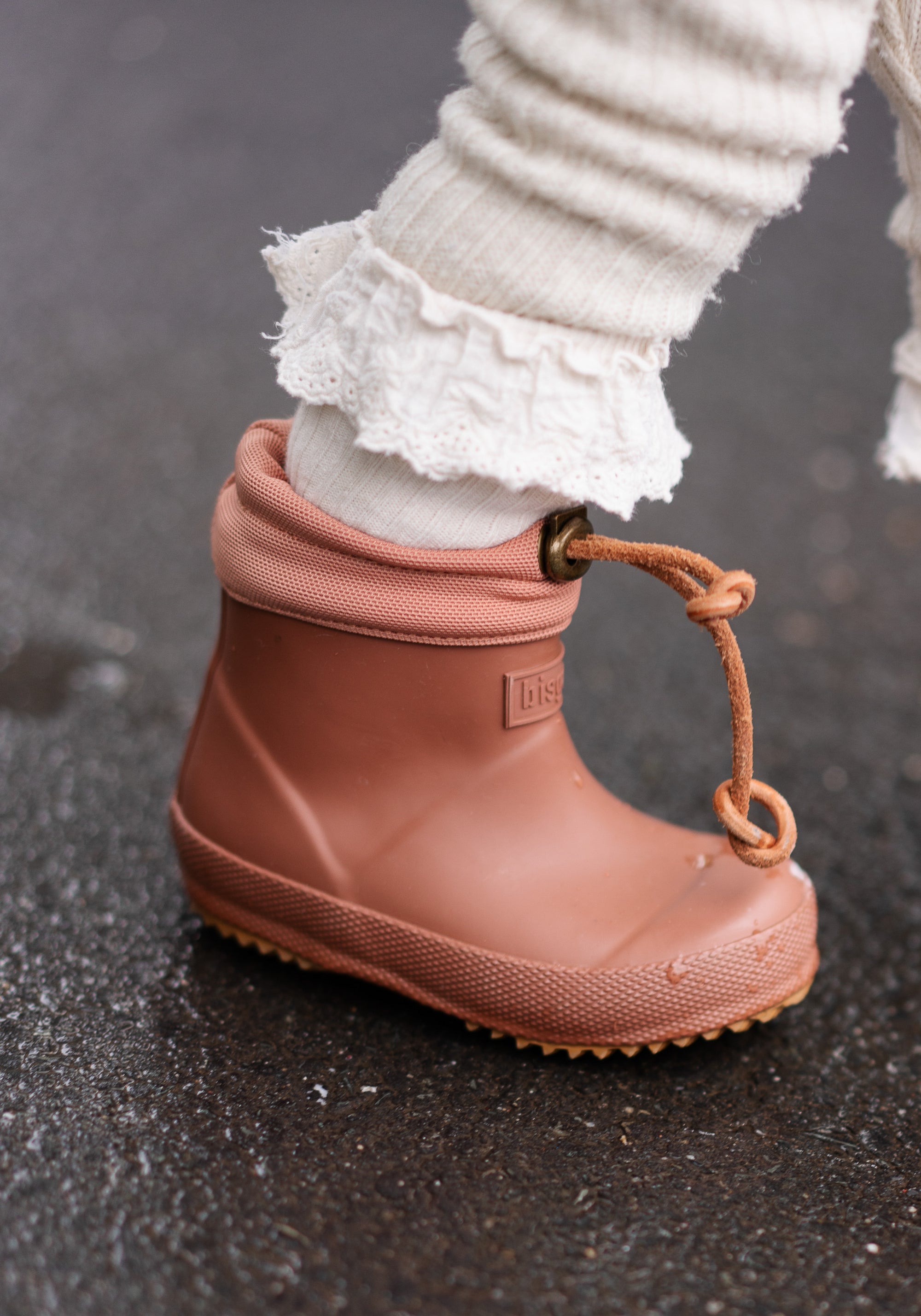 Thermo Cizme de cauciuc îmblănite First Step - Old Rose