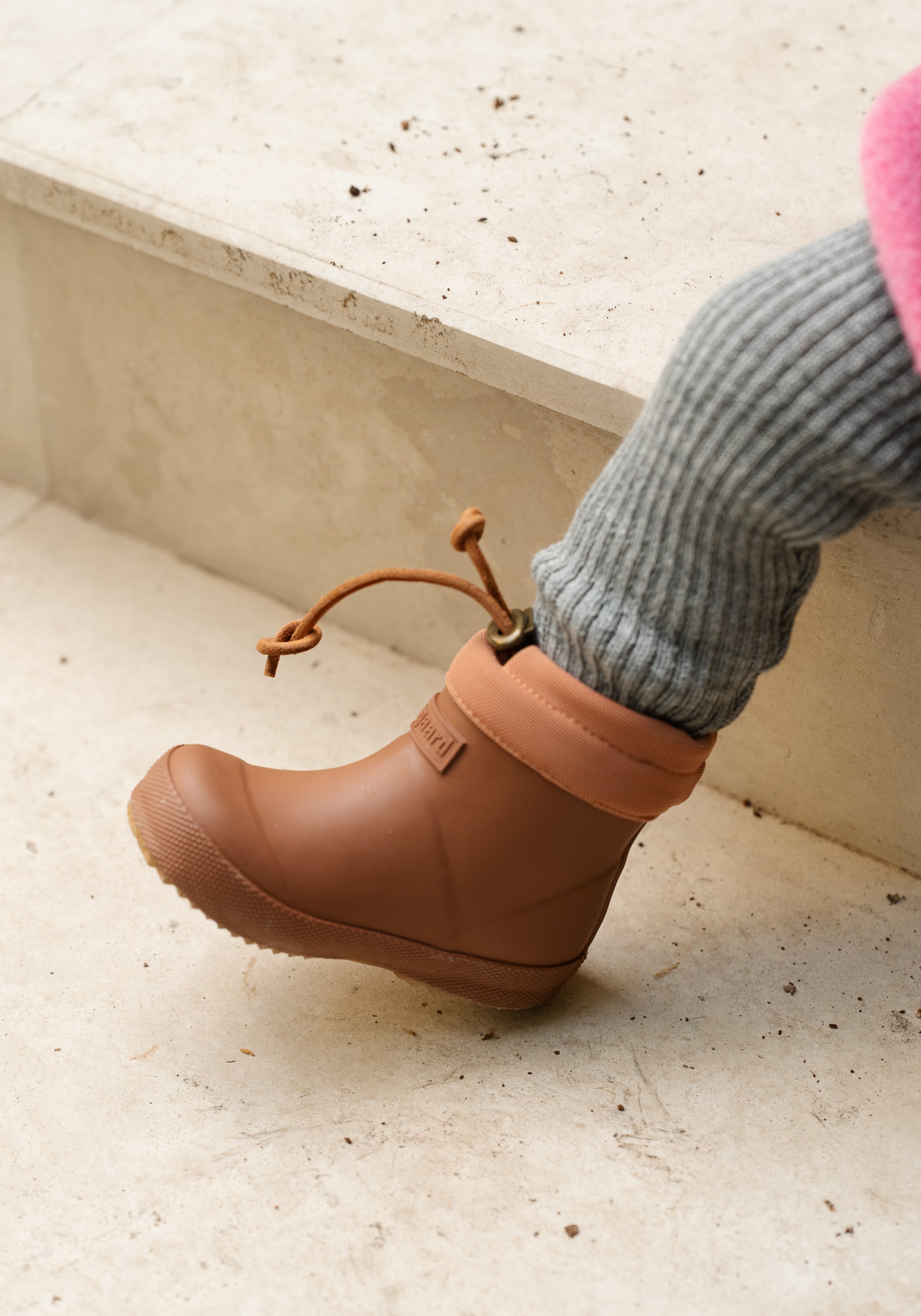 Thermo Cizme de cauciuc îmblănite First Step - Old Rose