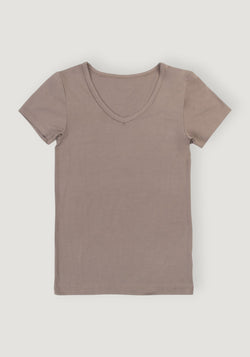 Tricou din bambus - Luna Dark Beige