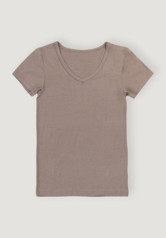 Tricou din bambus - Luna Dark Beige