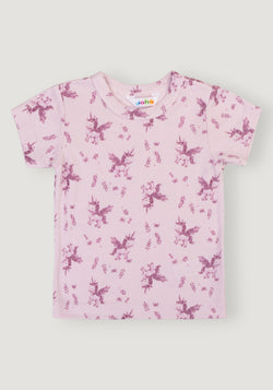 Tricou din bambus - Unicorn Pink