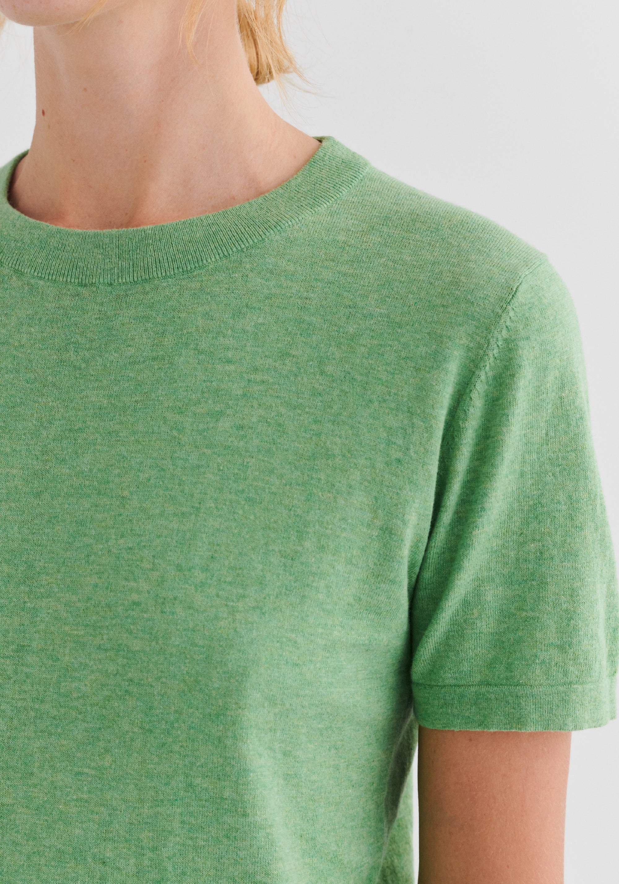 Tricou din bumbac - Extrafin Classic Apple Melange