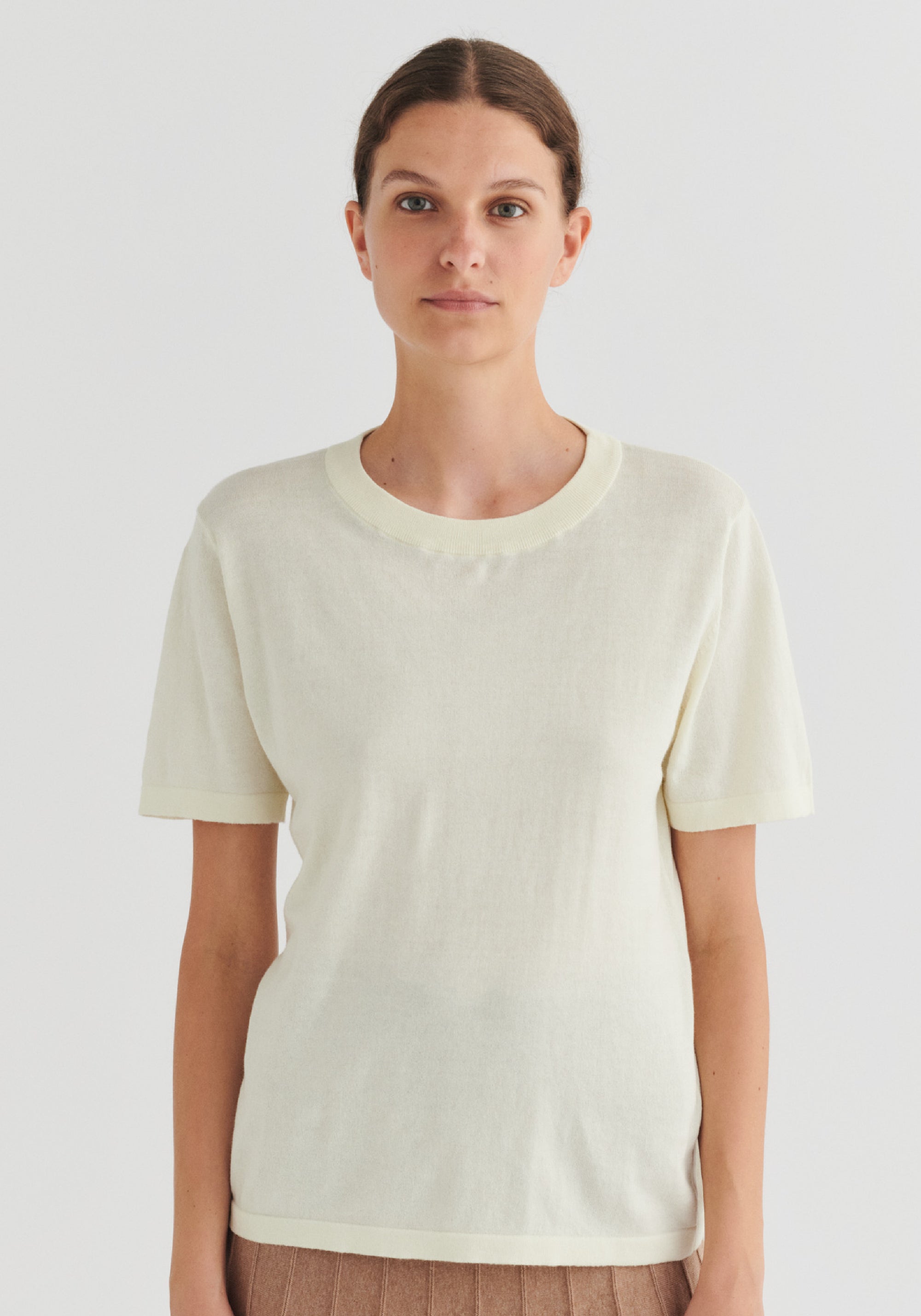 Tricou din bumbac - Extrafin Classic Ecru