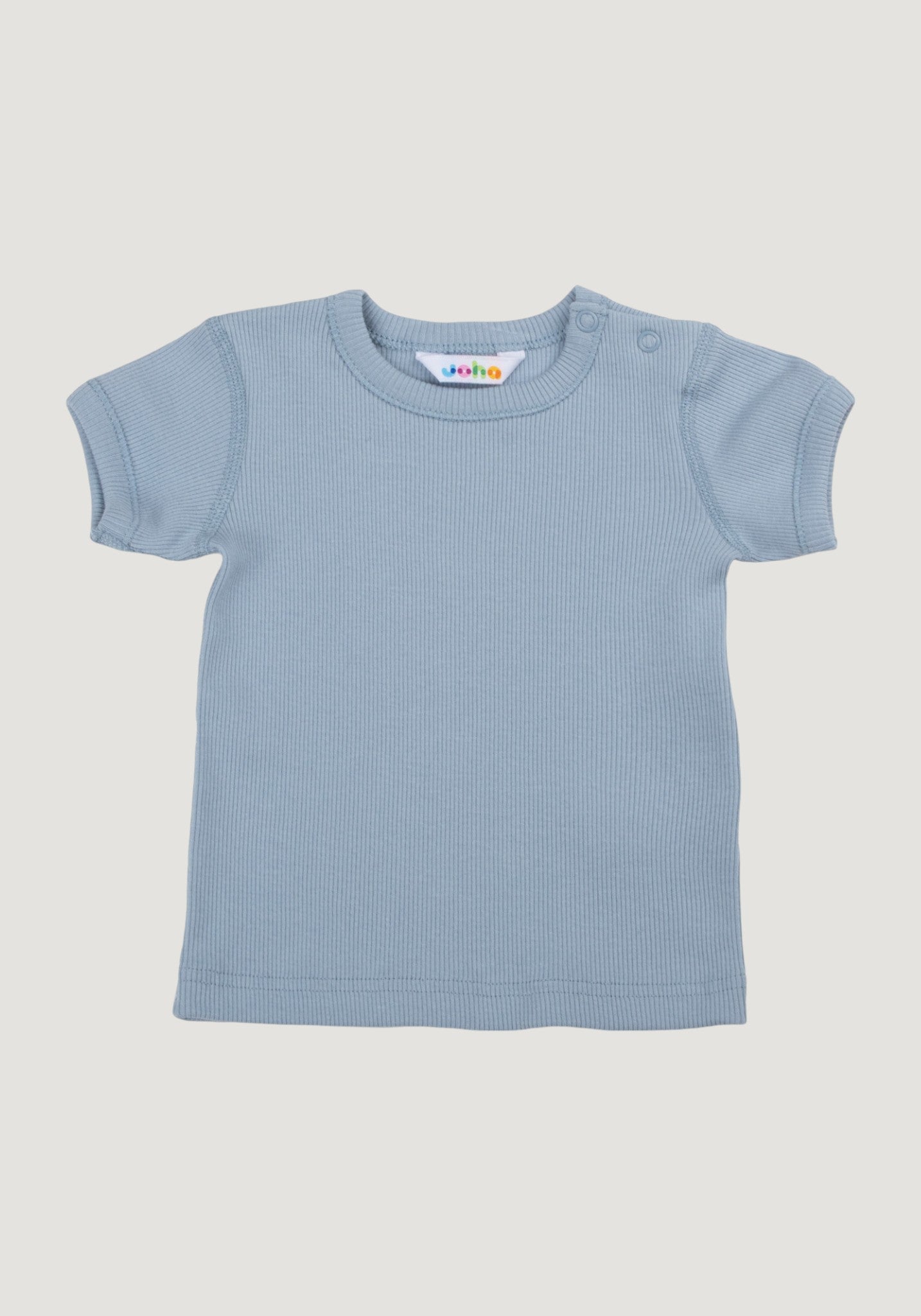 Tricou bumbac - Rib Dusty Blue