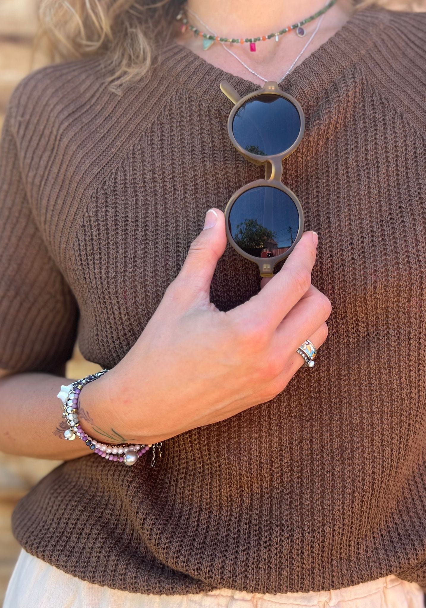 Tricou din in - Elodie Brown