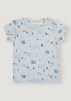 Tricou din lână merinos - Camping Light Blue