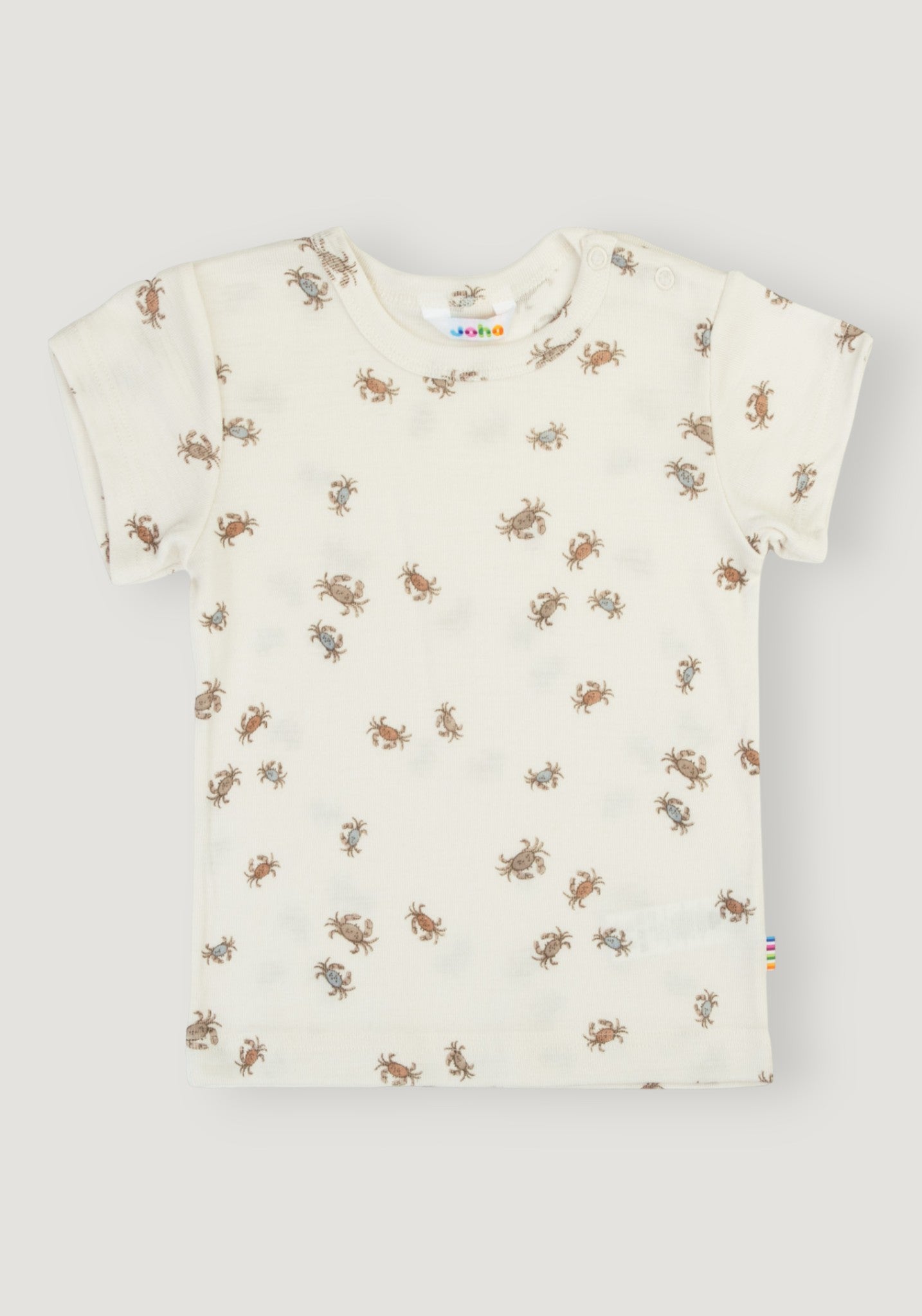 Tricou din lână merinos și mătase - Crab