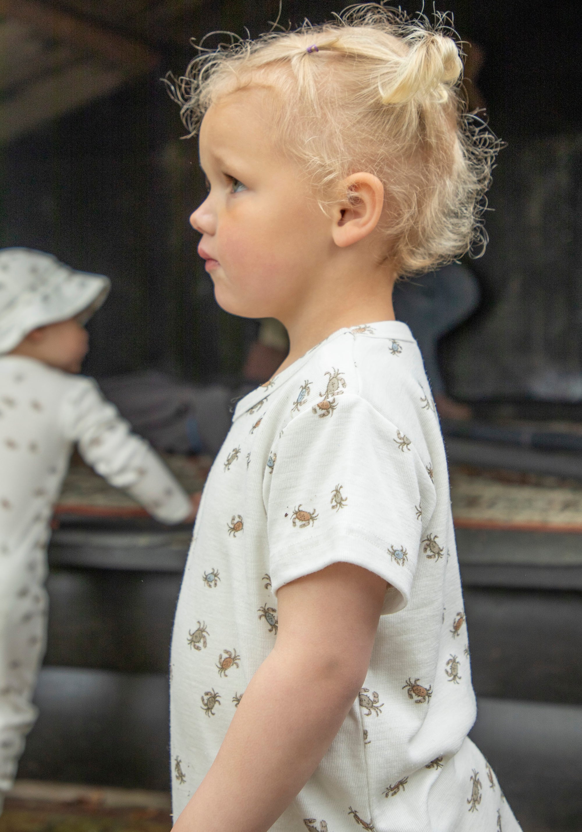 Tricou din lână merinos și mătase - Crab