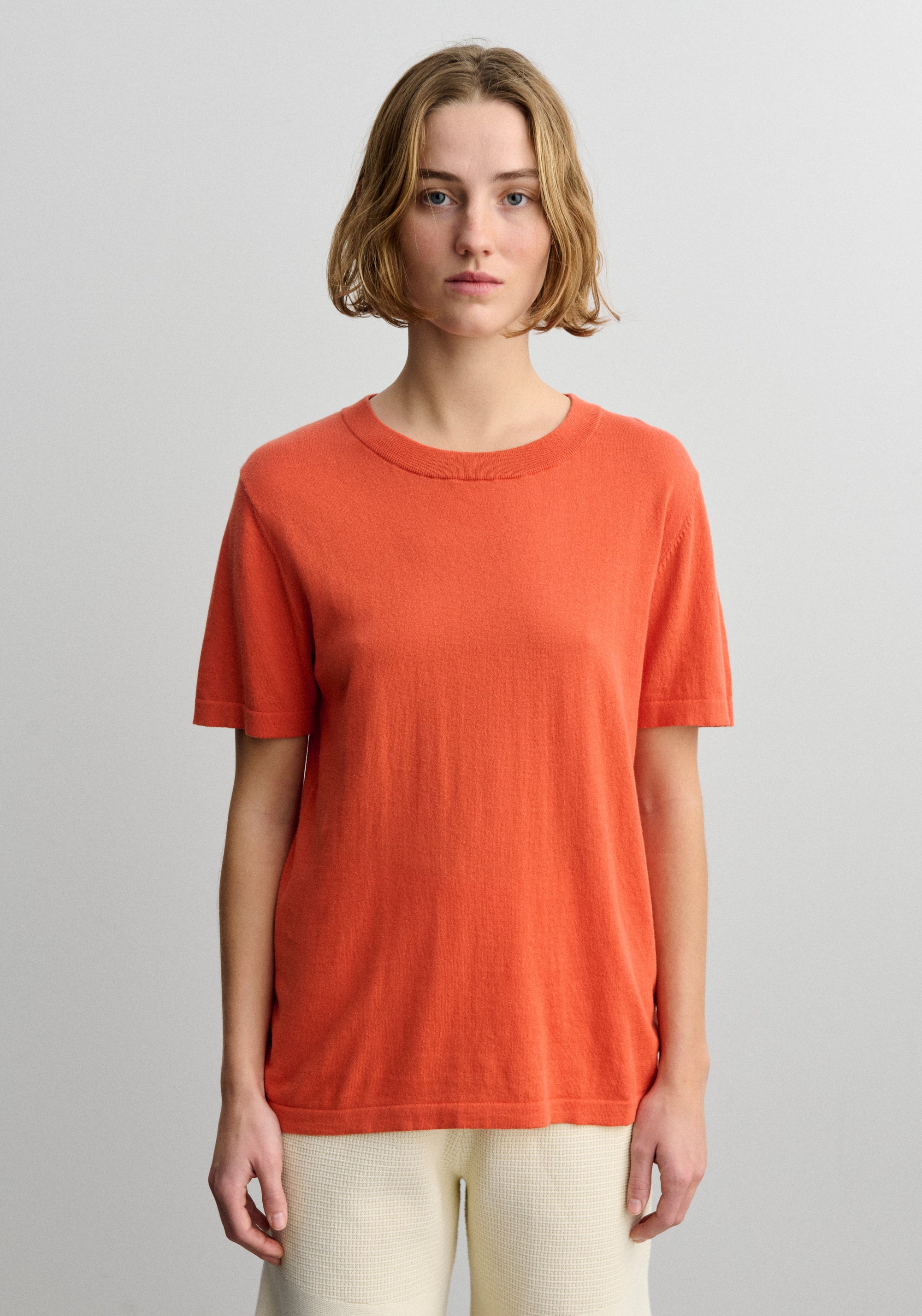 Tricou femei din bumbac - Extrafin Classic Tangerine