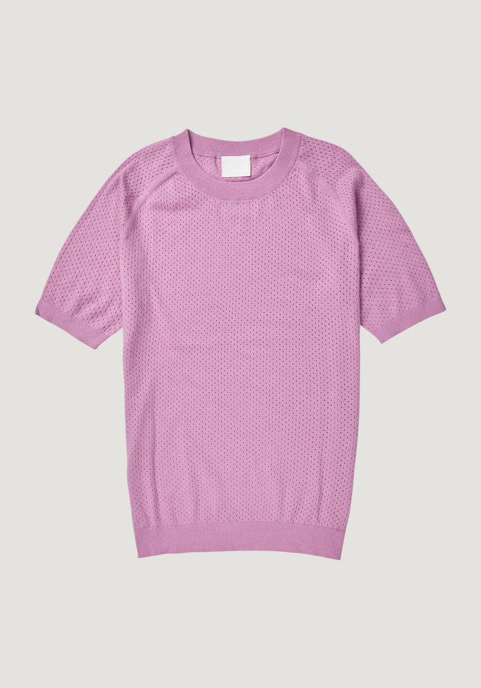 Tricou femei din bumbac - Pointelle extrafin Orchid