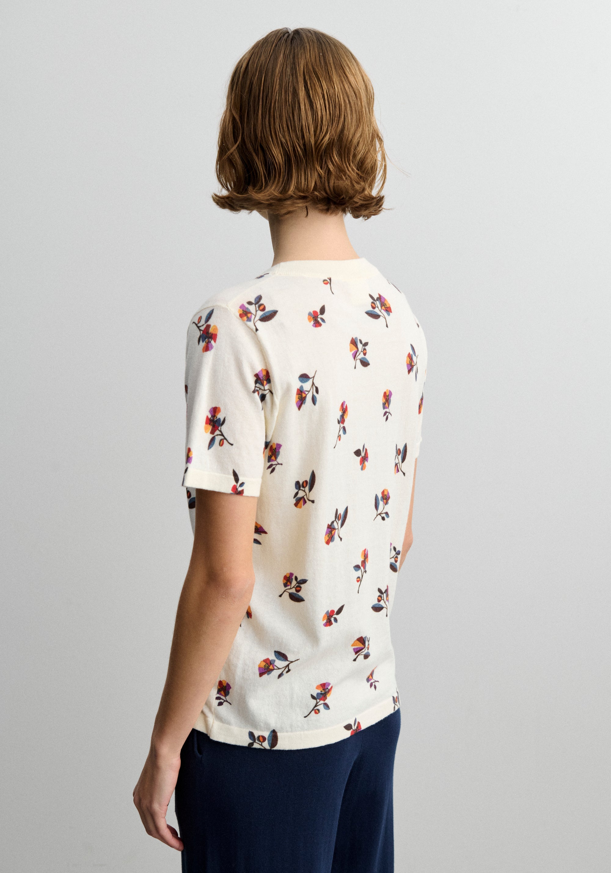 Tricou femei din bumbac - Printed extrafin Flower