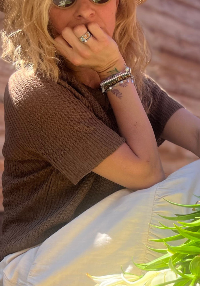 Tricou femei din in - Elodie Brown