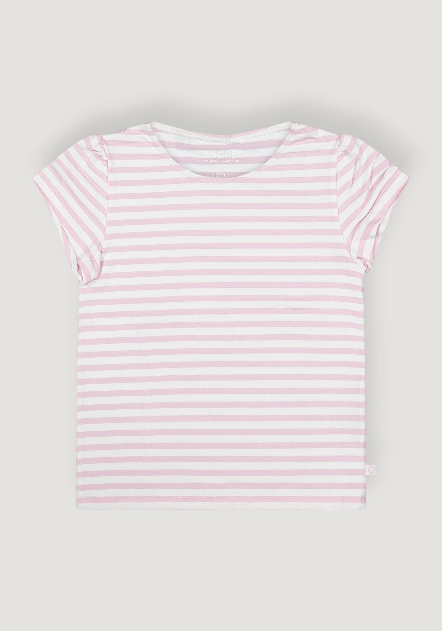 Tricou fete protecție UV din bumbac - Kelly Dragee Stripe