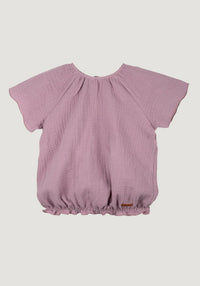 Tricou din muselină dublă de bumbac - Dark Lavender Pure Pure HipHip.ro