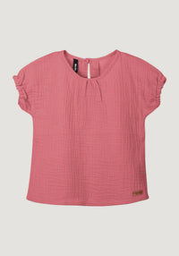 Tricou din muselină dublă de bumbac - Mauve Pure Pure HipHip.ro