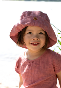 Tricou din muselină dublă de bumbac - Mauve Pure Pure HipHip.ro