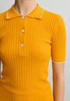 Tricou polo femei din bumbac - Rib extrafin Sunflower