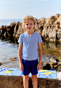 Tricou protecție UV - Louis Cobalt Stripe