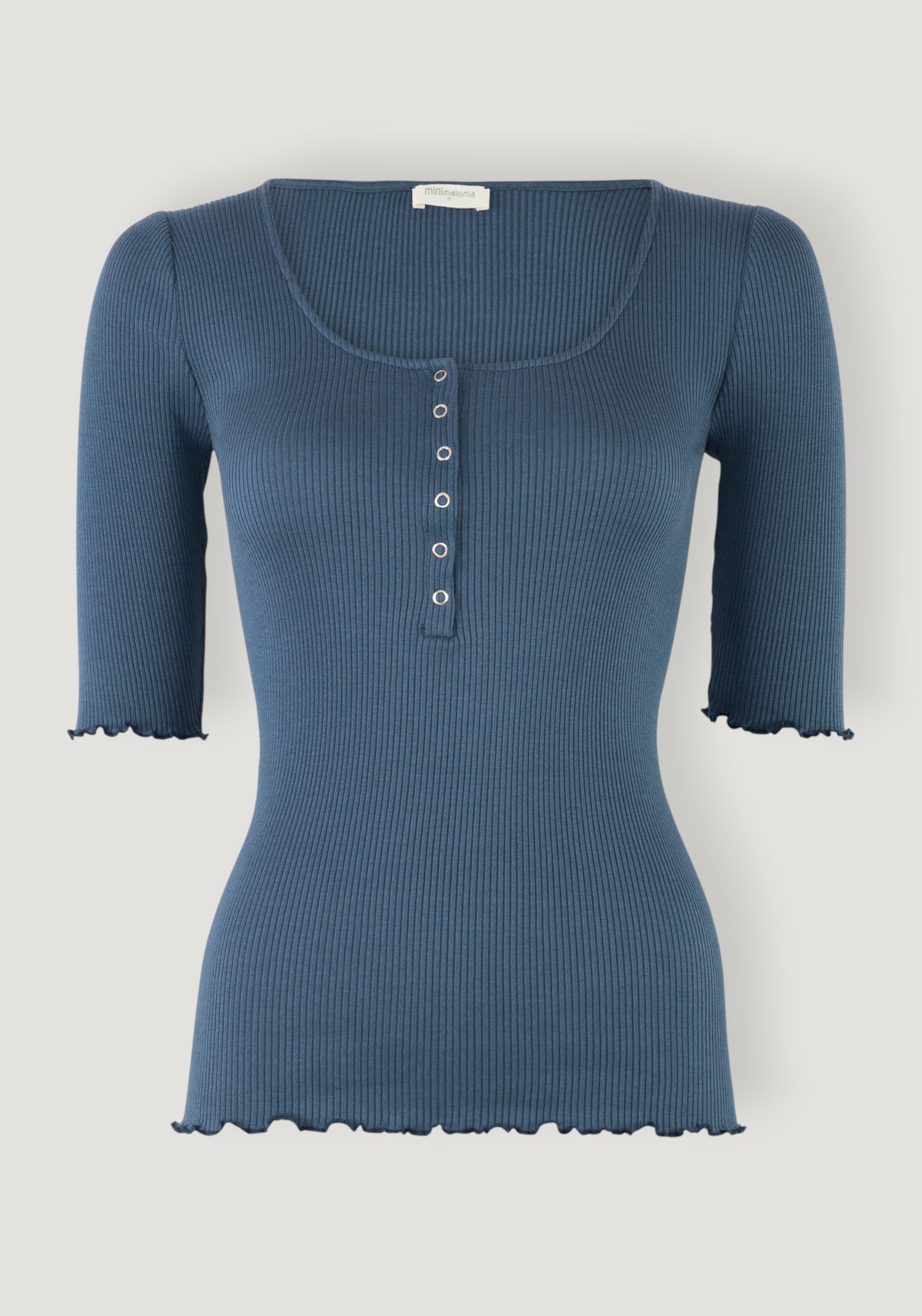 Tricou seamless din mătase - Gaia Fjord Blue