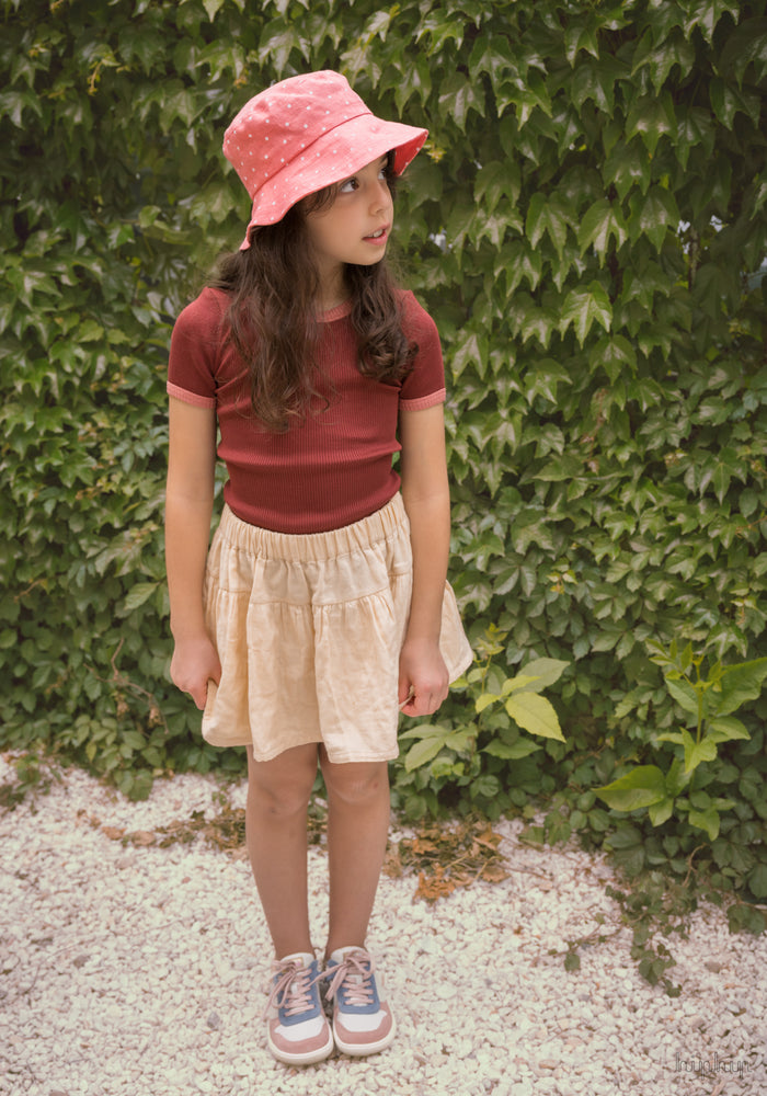 Fustă din muselină dublă de bumbac - Myosotis Sun Kiss