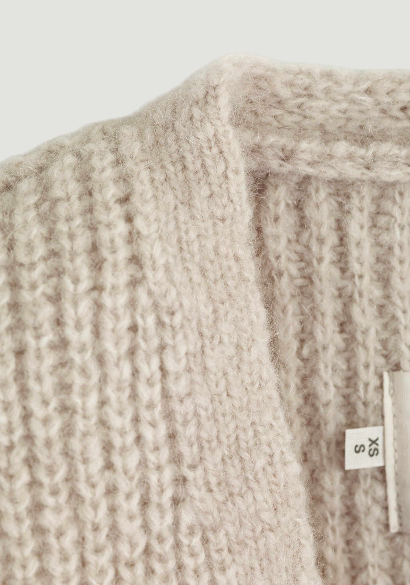 Vestă din alpaca, lână merinos și mătase - Beige