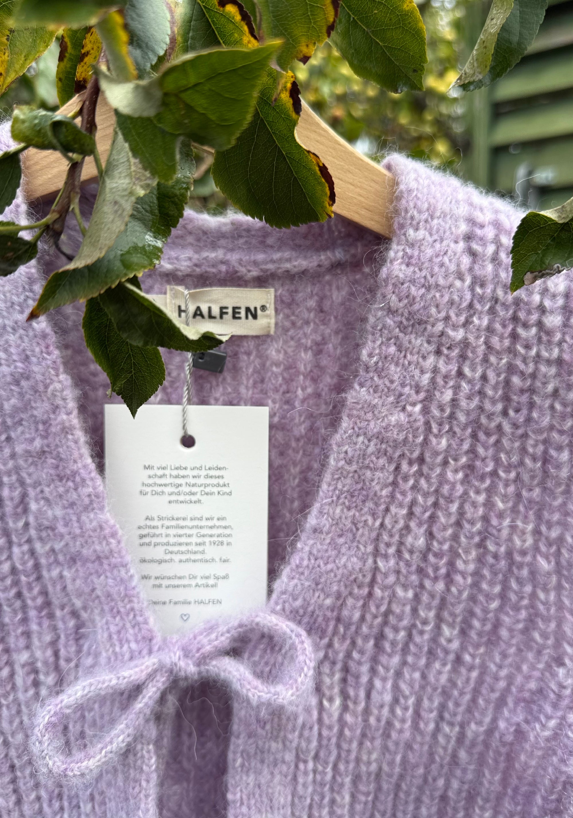 Vestă din alpaca, lână merinos și mătase - Lilac