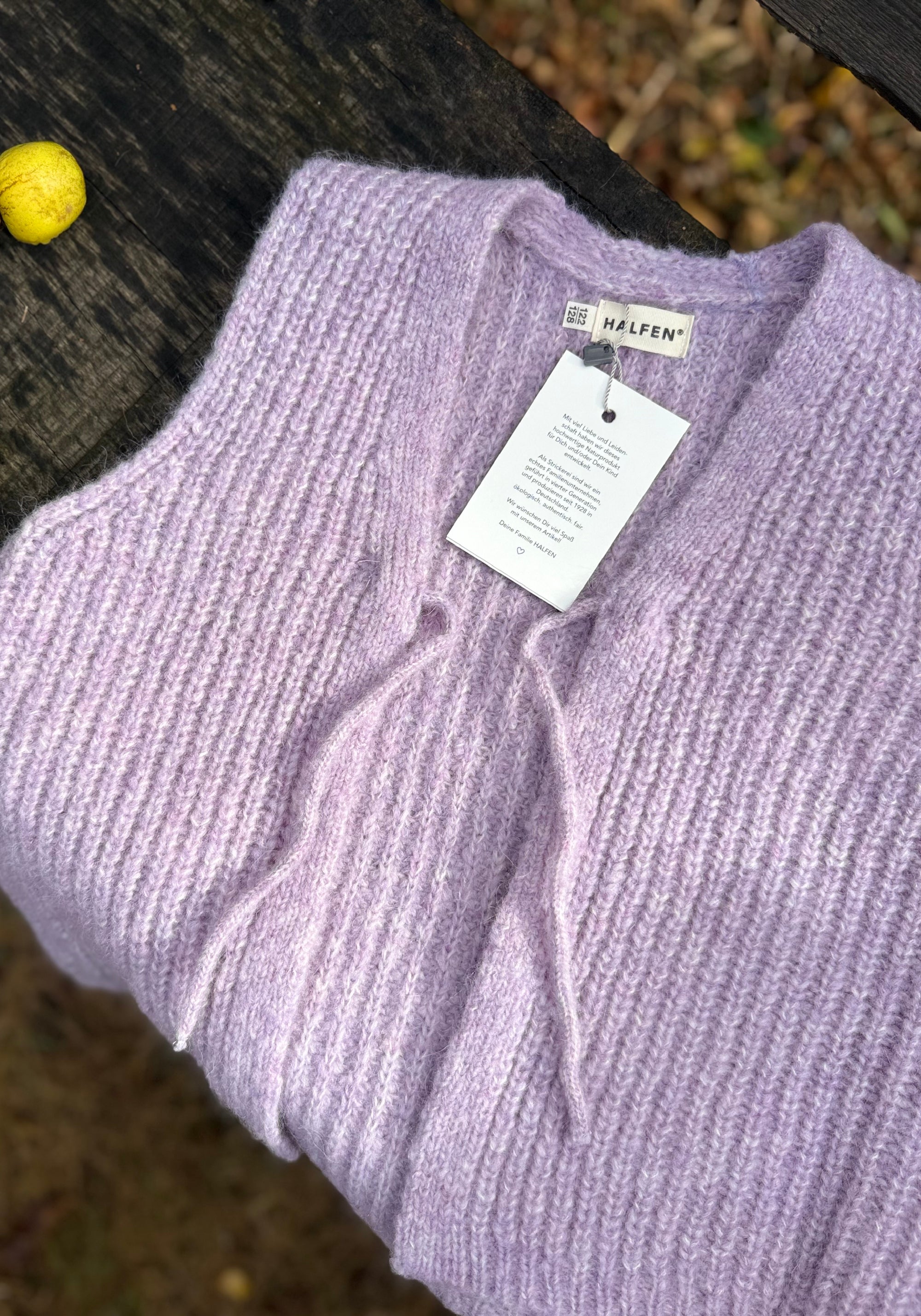 Vestă din alpaca, lână merinos și mătase - Lilac