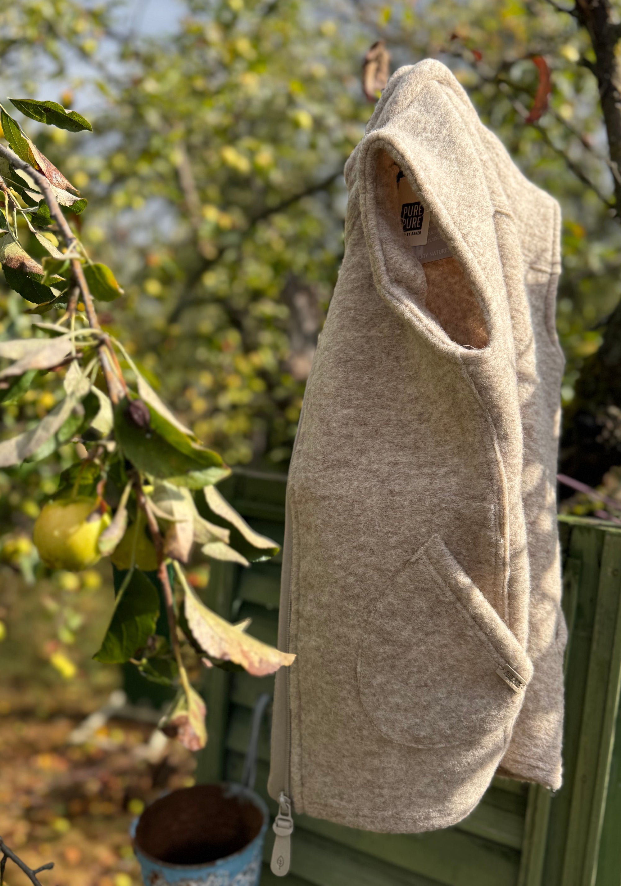 Vestă din lână fiartă - Oat