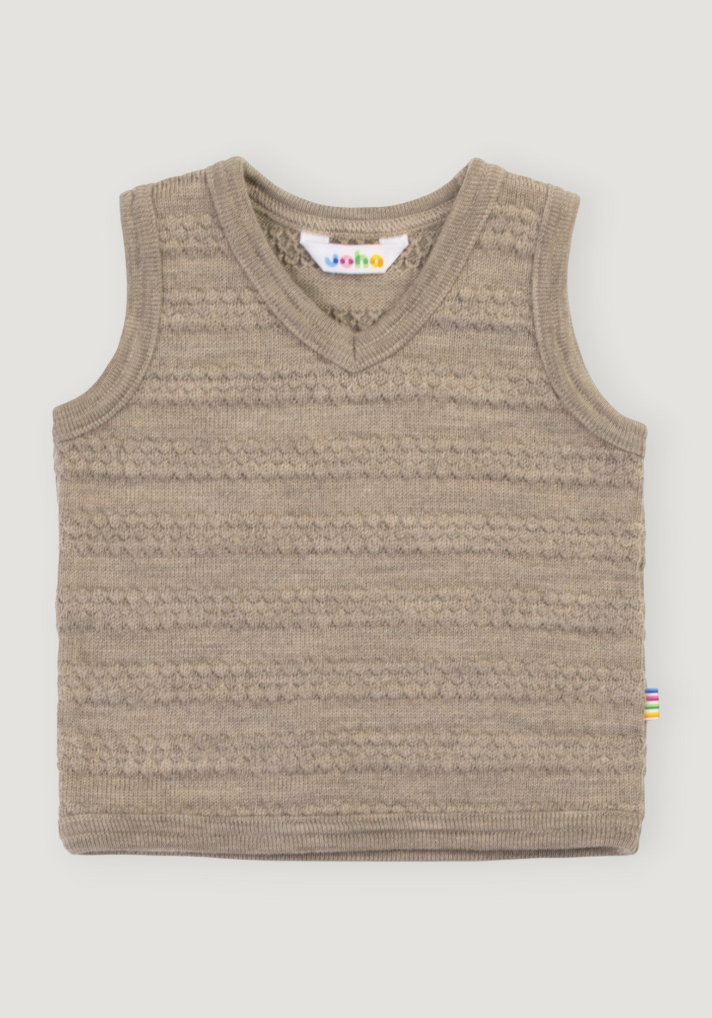 Vestă din lână merinos - Sailor Beige