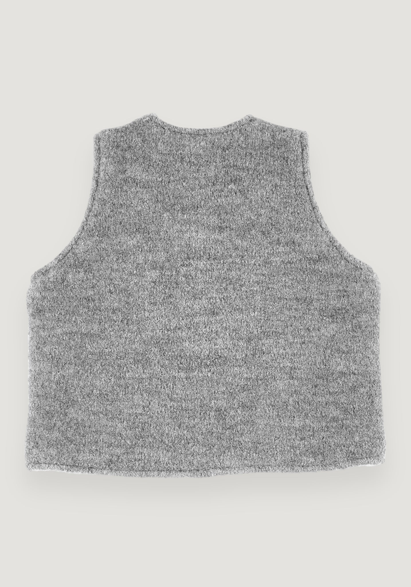 Vestă Teddy dublată din lână fiartă - Grey Halfen HipHip.ro