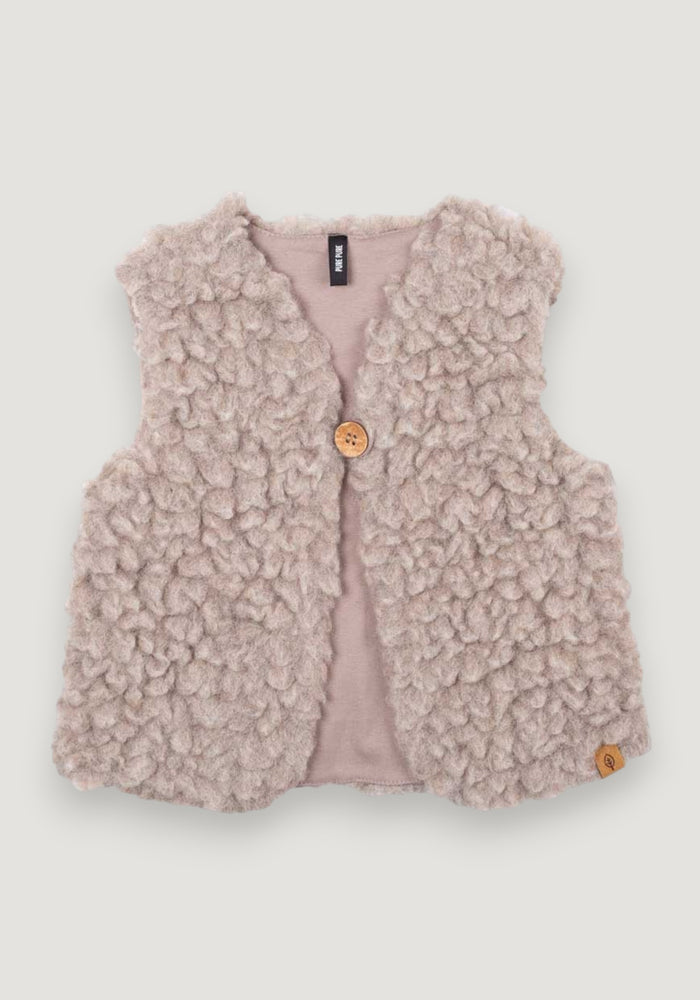 Vestă fleece din lână - Cashmere 86/92