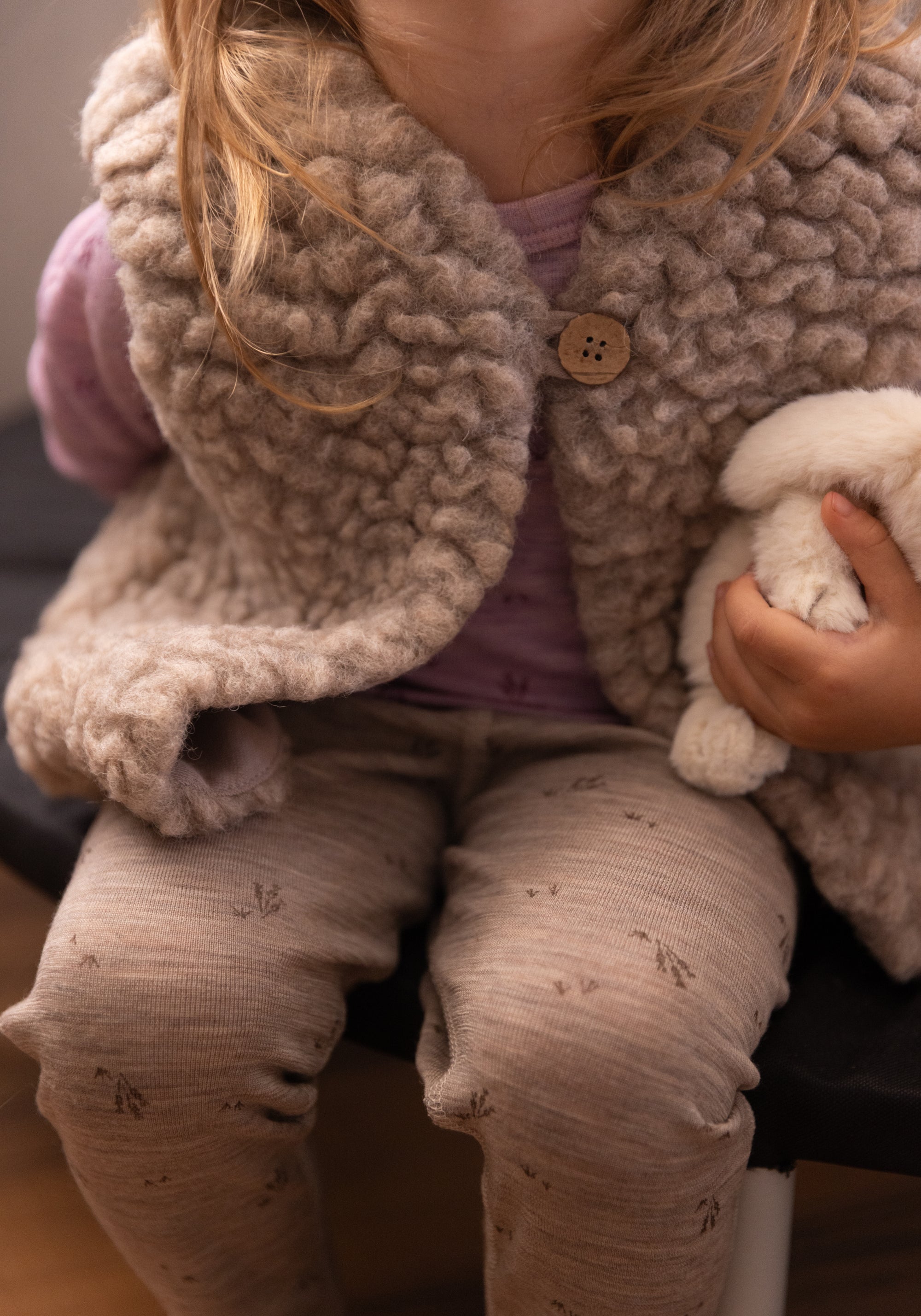 Vestă fleece din lână - Cashmere