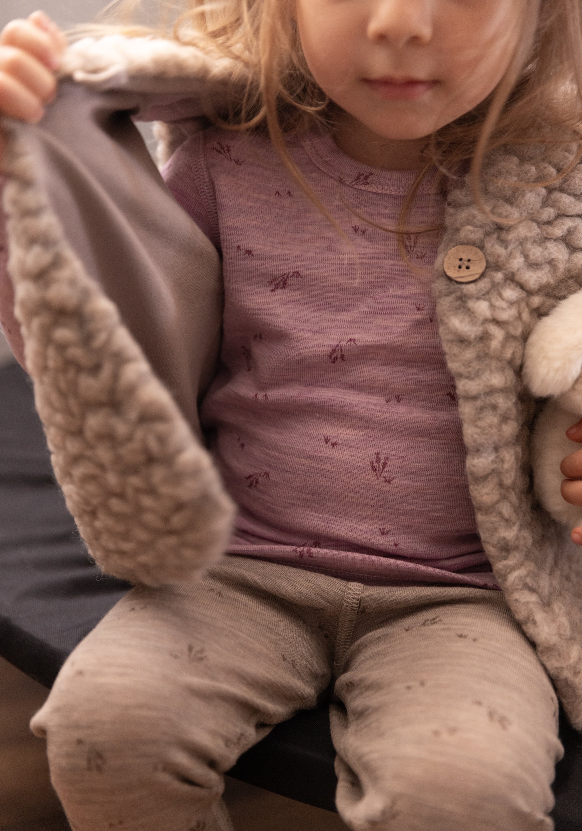 Vestă fleece din lână - Cashmere