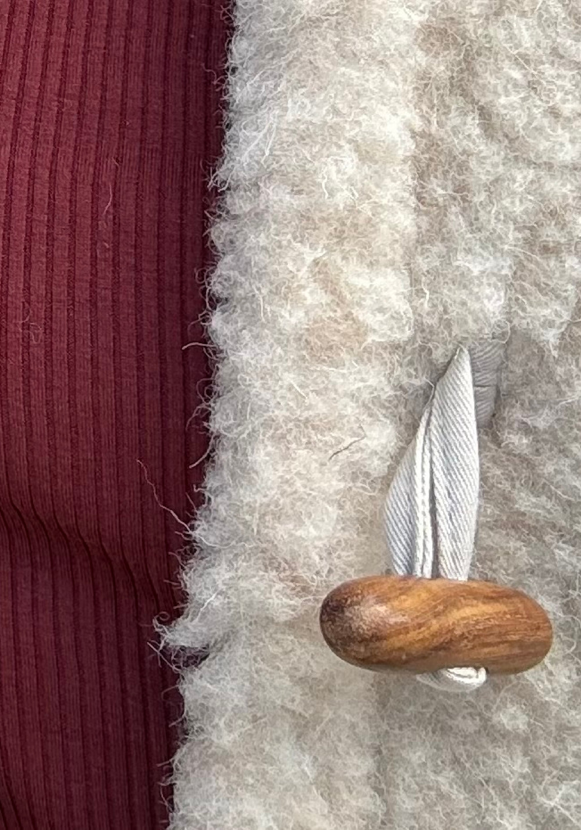 Vestă fleece din lână merinos - Teddy Almond