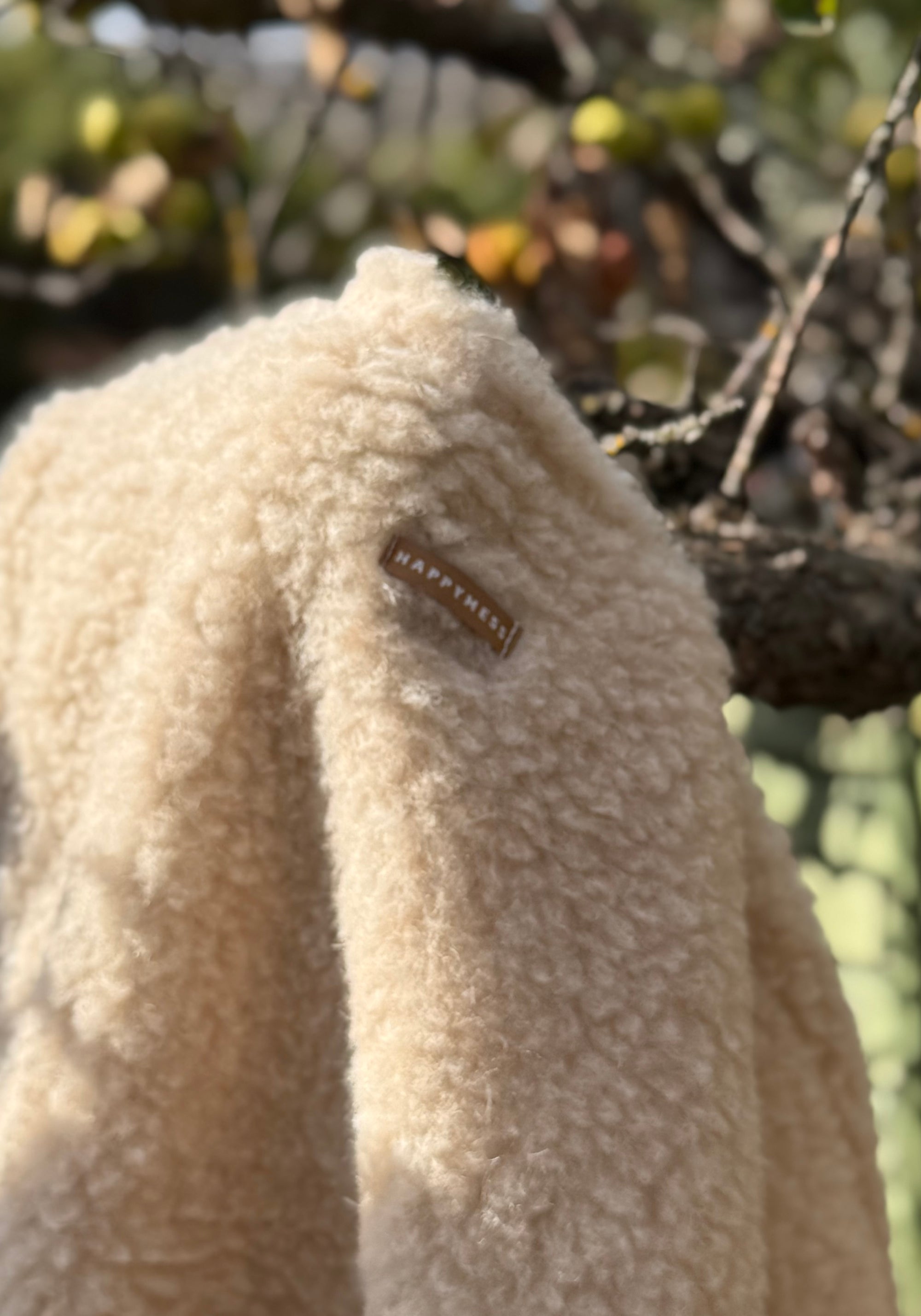 Vestă fleece din lână merinos - Teddy Almond