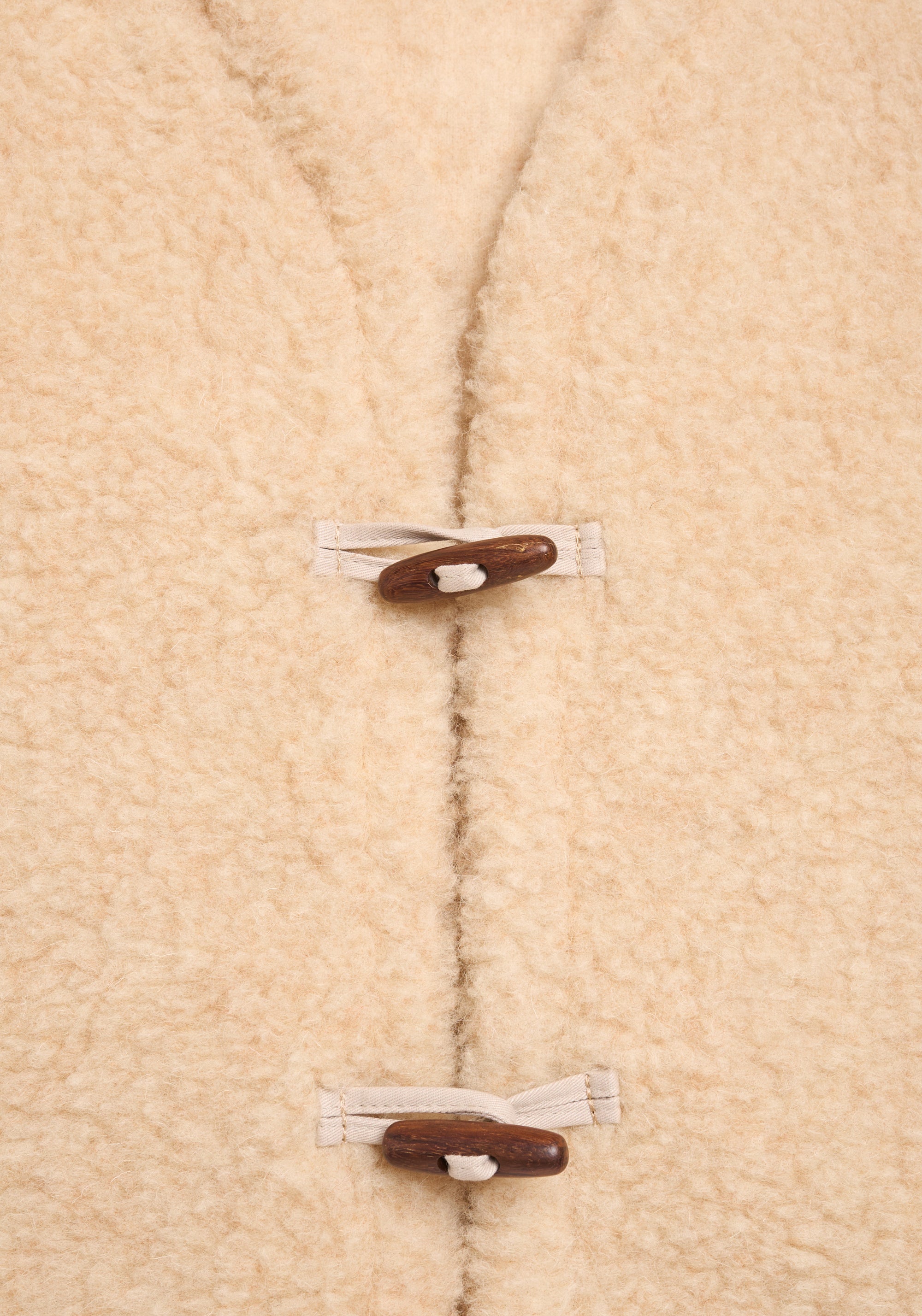 Vestă fleece din lână merinos - Teddy Almond