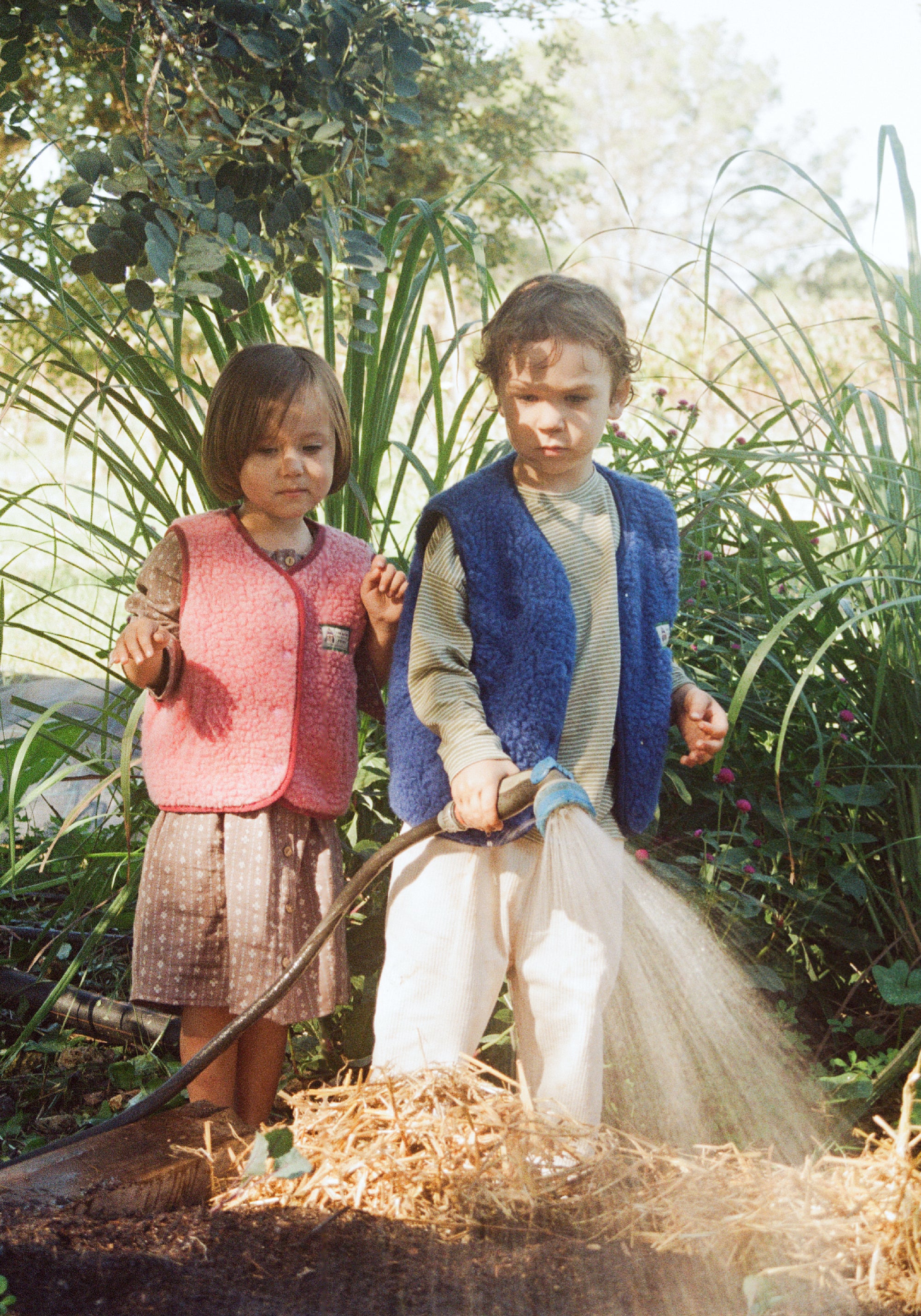 Vestă fleece din lână merinos - Teddy Dusty Pink