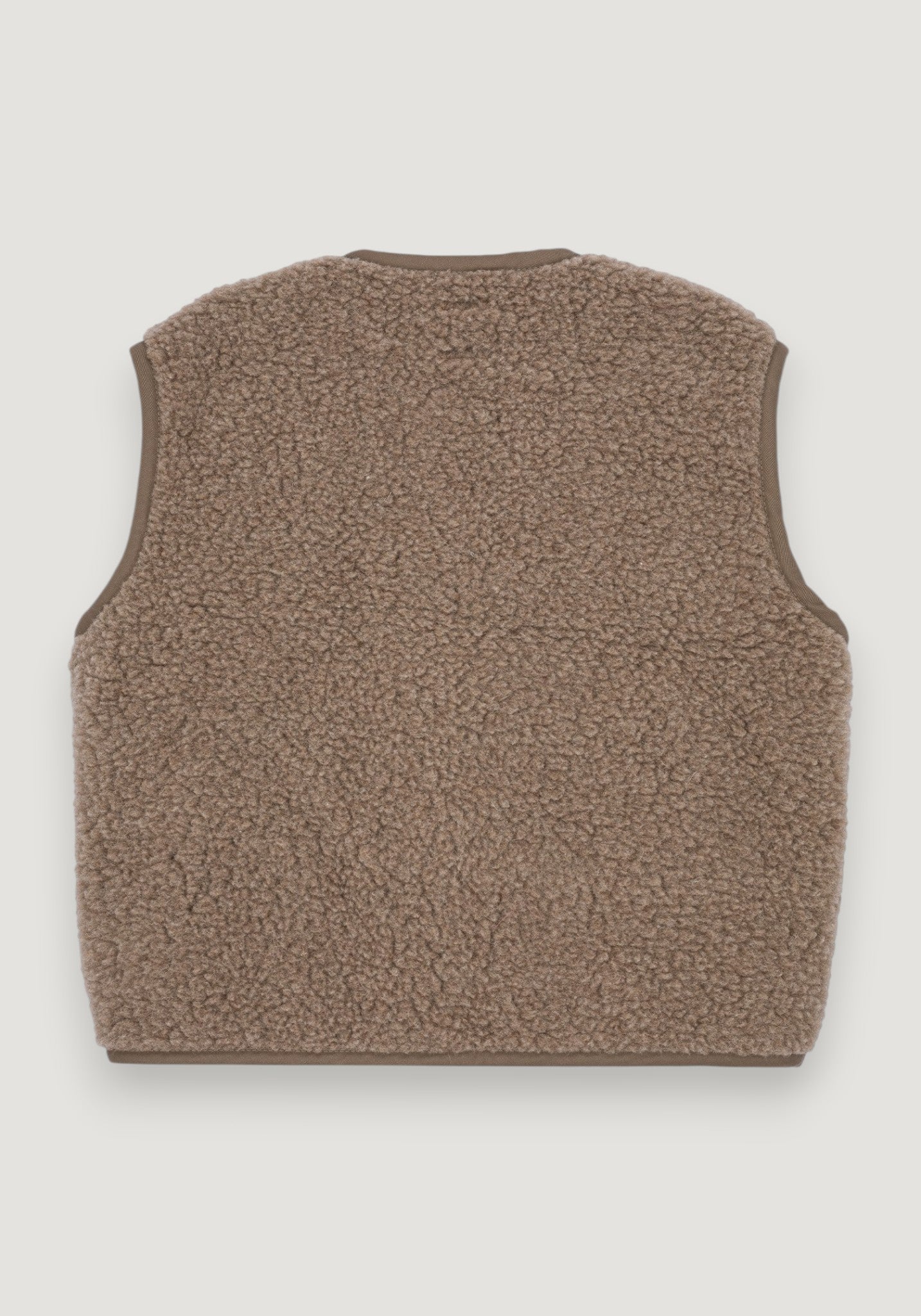 Vestă fleece din lână merinos - Teddy Hazelnut